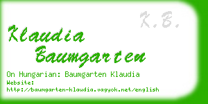 klaudia baumgarten business card